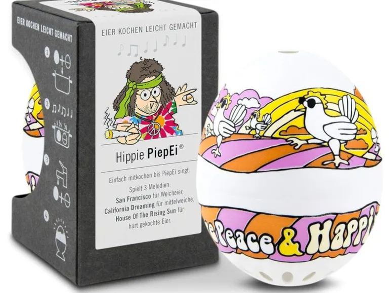 PiepEi Küchentimer Singende Eieruhr Hippie, Mehrfarbig