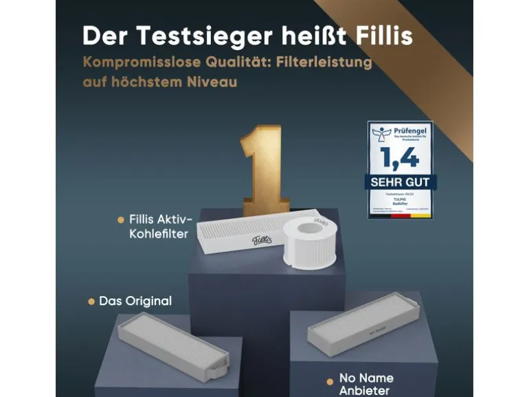 Pillis Aktivkohlefilter für Bora Pure Puru & X Pure Puxu, 4 Stück