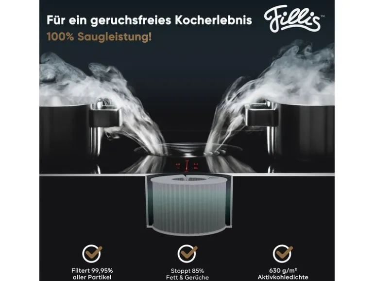 Pillis Aktivkohlefilter für Bora Pure Puru & X Pure Puxu, 1 Stück