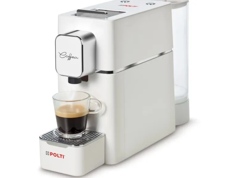 Polti Portionskaffeemaschine Coffea S15W, Set Silber/Weiss