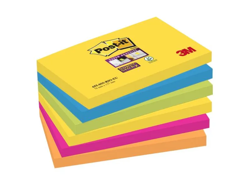 Post-it Notizzettel Post-it Super Sticky 7.6 cm x 12.7 cm, 6 Blöcke