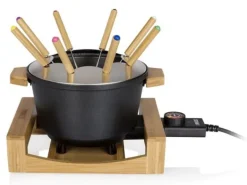 Princess Fondue-Set All-in-One Pure 10 Teile, Schwarz/Braun