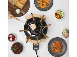 Princess Fondue-Set All-in-One Pure 10 Teile, Schwarz/Braun