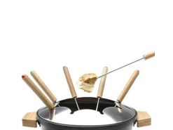 Princess Fondue-Set All-in-One Pure 10 Teile, Schwarz/Braun