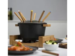 Princess Fondue-Set All-in-One Pure 10 Teile, Schwarz/Braun