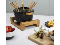 Princess Fondue-Set All-in-One Pure 10 Teile, Schwarz/Braun
