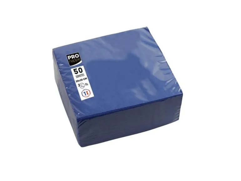 PRO nappe Papierservietten 20 cm x 20 cm, 50 Stück, Blau