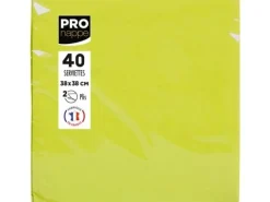 PRO nappe Papierservietten Kiwigrün 38 cm x 38 cm, 40 Stück