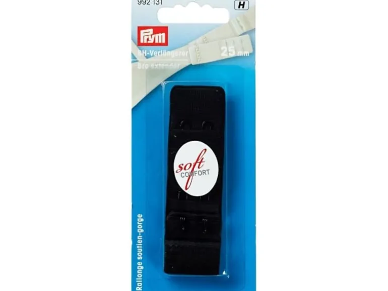Prym BH-Verlängerung 25 mm, zum Einhaken, Schwarz