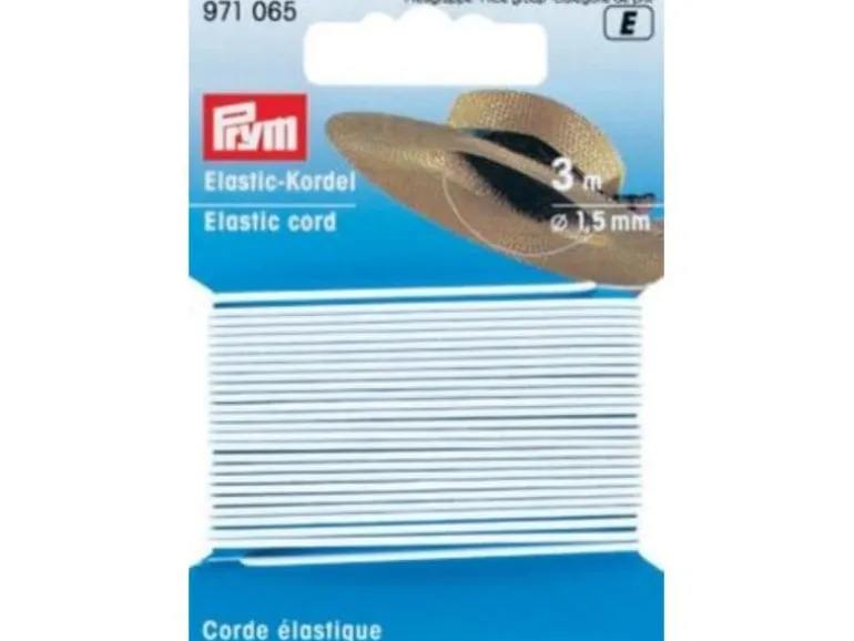 Prym Elastikband Kordel 1.5 mm, Weiss