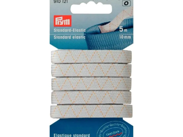 Prym Elastikband Standard 10 mm, Weiss