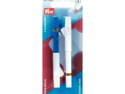 Prym Kreidestift mit Bürste, 2 Stück, weiss/blau