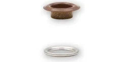 Prym Ösen mit Scheiben, 8 mm Dunkelbraun, Silber