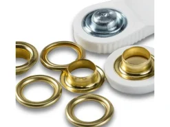Prym Ösen + Scheiben 11 mm, Gold, 15 Stück