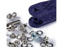 Prym Ösen + Scheiben 4 mm, Silber, 50 Stück