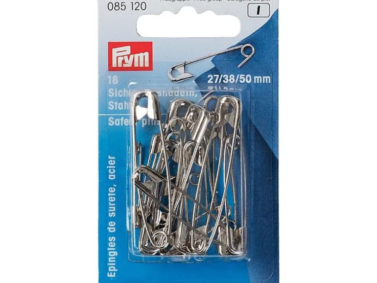 Prym Sicherheitsnadel Silber, Nr. 0-3, 27/38/50 mm