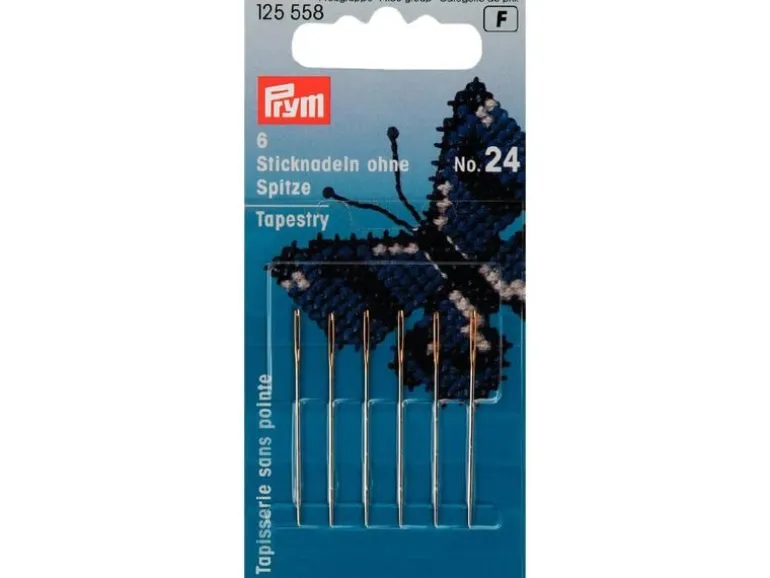 Prym Sticknadel Nr. 24, ohne Spitze, 6 Stück