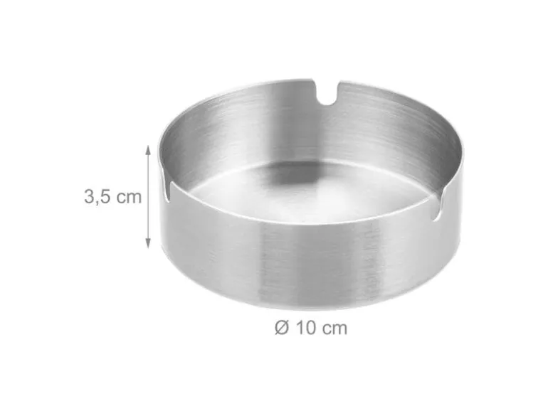 relaxdays Aschenbecher 2er Set Silber