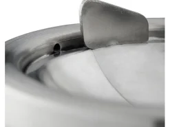 relaxdays Aschenbecher mit Deckel Silber