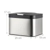 relaxdays Biomüllsammler 4.5 l, Schwarz/Silber