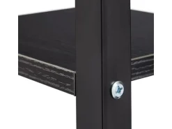relaxdays Blumentreppe Stahl / MDF, Schwarz, 117 cm