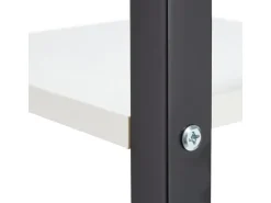 relaxdays Blumentreppe Stahl / MDF, Weiss / Schwarz, 117 cm