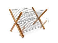 relaxdays CROSS Silber/Hellbraun