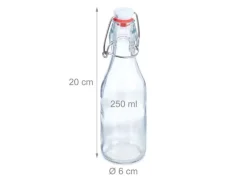 relaxdays Einmachflasche mit Bügelverschluss 250 ml, 24 Stück