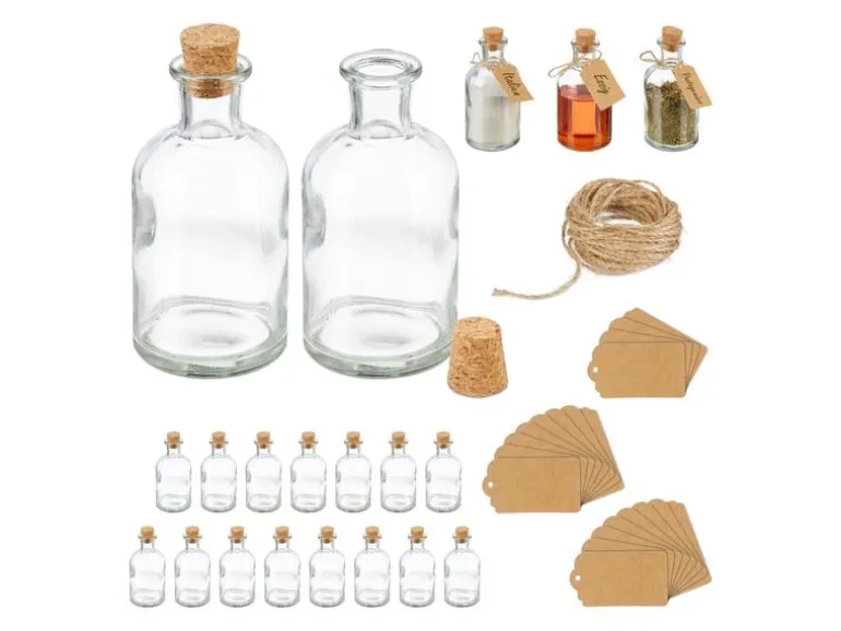 relaxdays Einmachflasche 125 ml, 20 Stück