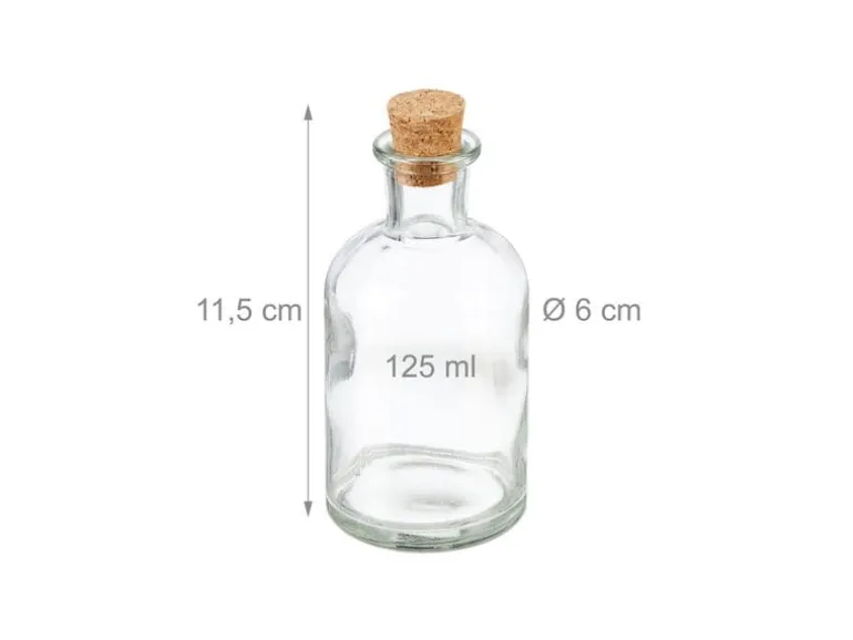 relaxdays Einmachflasche 125 ml, 20 Stück