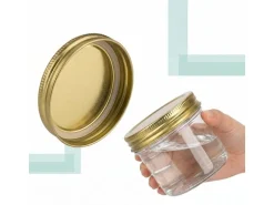 relaxdays Einmachglas mit Deckel Gold 120 ml, 25 Stück