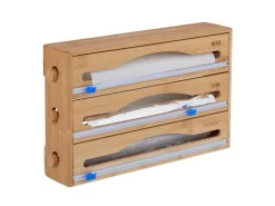 relaxdays Folienschneider 3 in 1 Natur