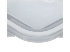 relaxdays Frischhaltedosen 0.37 l, Transparent/Weiss/Türkis