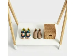 relaxdays Garderobenständer, Kiefernholz / MDF