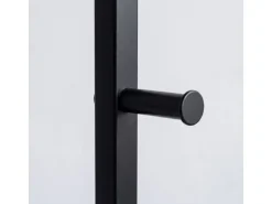 relaxdays Garderobenständer 181 x 40 x 28 cm, Braun / Schwarz