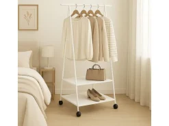 relaxdays Garderobenständer Weiss