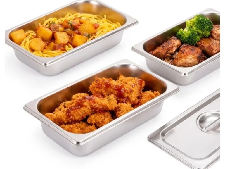 relaxdays Gastronorm-Behälter 6.5 x 32.5 x 17.6 cm, Silber