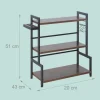 relaxdays Gewürzregal 3 Etagen MDF Metall Industrial-Style