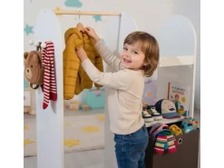relaxdays Kindergarderobe mit Stoffbox
