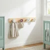 relaxdays Kindergarderobe x , Weiss/Braun/Mehrfarbig