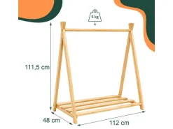 relaxdays Kindergarderobe x , Braun