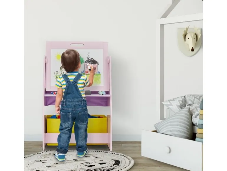 relaxdays Kinderregal mit Tafel