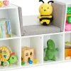 relaxdays Kinderregal, Weiss / Grau, 6 Fächer