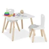relaxdays Kindersitzgruppe MDF / Kiefern, 3-teilig