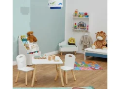 relaxdays Kindersitzgruppe MDF / Kiefern, 3-teilig