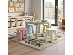 relaxdays Kindersitzhocker Blau