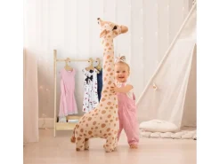 relaxdays Kleiderständer für Kinder 64.5 x 99 cm, Braun