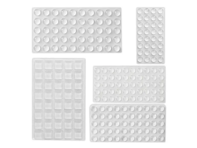 relaxdays Möbelstopper Silikon Transparent 222 Stück