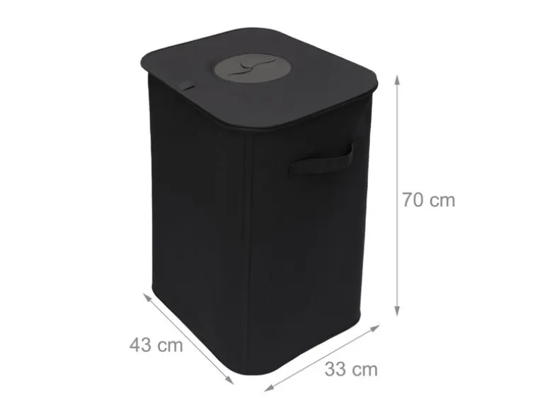 relaxdays Recyclingtasche 100 L Schwarz