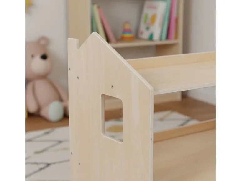 relaxdays Spielregal Holz Hellbraun 59 x 61 x 39 cm